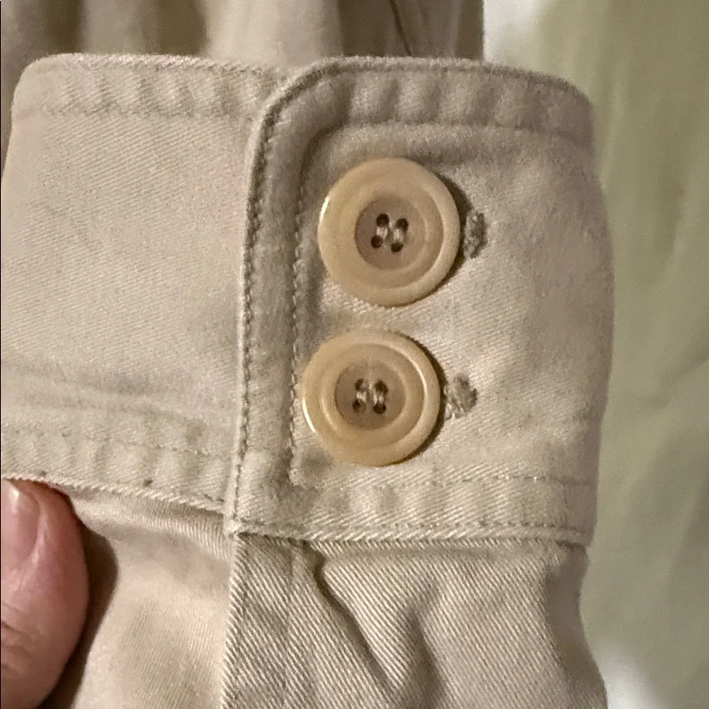 Jones New York Sport Stretch Stylish Khaki Utility Jacket for Women Cotton Large